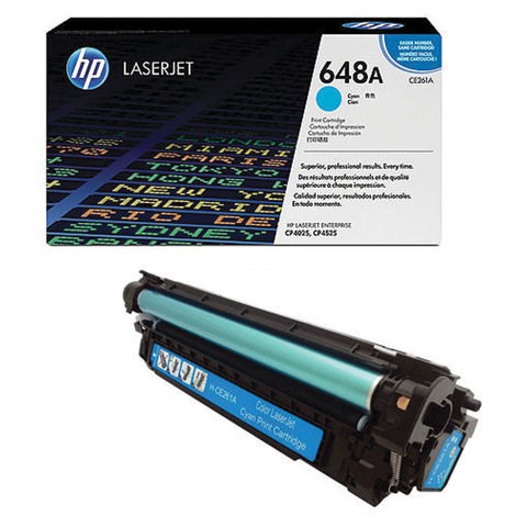 Картридж лазерный HP (CE261A) ColorLaserJet CP4025/4525, №647A, голубой, оригинальный, ресурс 11000 страниц 361232 - фото 285261