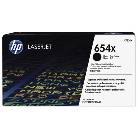 Картридж лазерный HP (CF330X) LaserJet M651n/M651dn/M651xh, №654X, черный, оригинальный, ресурс 20500 страниц 361709 - фото 285279