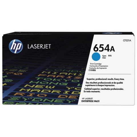 Картридж лазерный HP (CF331A) LaserJet M651n/M651dn/M651xh, №654A, голубой, оригинальный, ресурс 15000 страниц 361706 - фото 285280