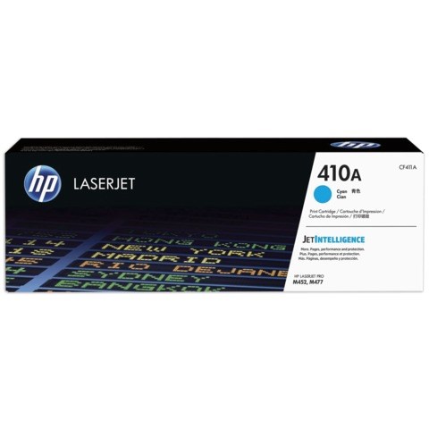 Картридж лазерный HP (CF411A) LaserJet Pro M477/M452, №410A, голубой, оригинальный, ресурс 2300 страниц 362113 - фото 285301