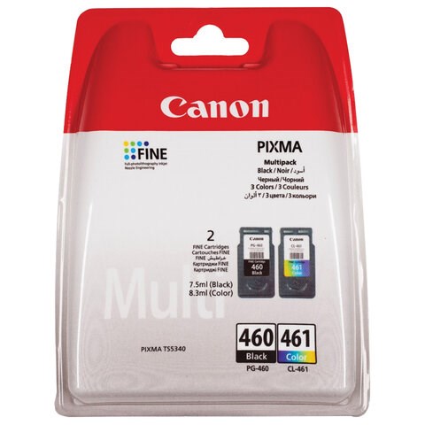 Картридж струйный CANON (PG-460/CL-461) для Pixma TS5340, оригинальный КОМПЛЕКТ 2 цвета, 3711C004 363861 - фото 285592