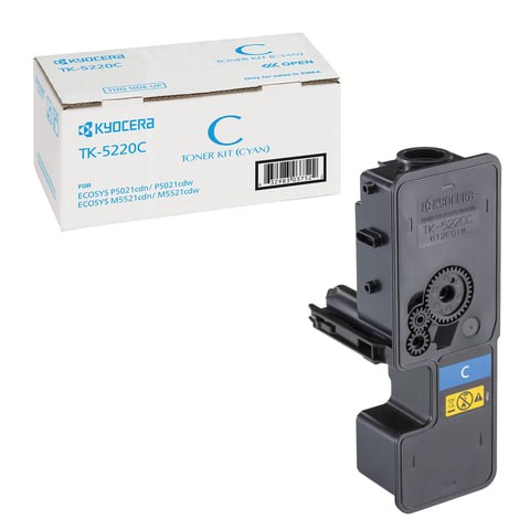 Тонер-картридж KYOCERA (TK-5220C) ECOSYS P5021cdn/cdw/M5521cdn/cdw, голубой, ресурс 1200 стр., оригинальный, 1T02R9CNL1 320851 - фото 285633