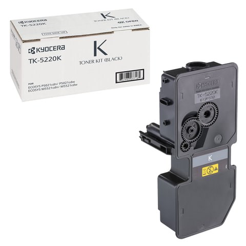 Тонер-картридж KYOCERA (TK-5220K) ECOSYS P5021cdn/cdw/M5521cdn/cdw, черный, ресурс 1200 стр., оригинальный, 1T02R90NL1 320854 - фото 285634