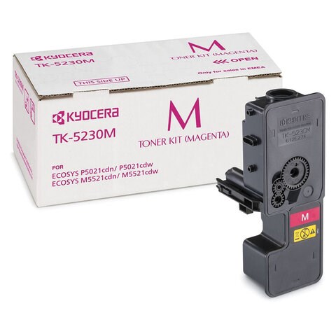 Тонер-картридж KYOCERA (TK-5230M) ECOSYS P5021cdn/cdw/M5521cdn/cdw, пурпурный, ресурс 2200 стр., оригинальный, 1T02R9BNL0 320856 - фото 285640