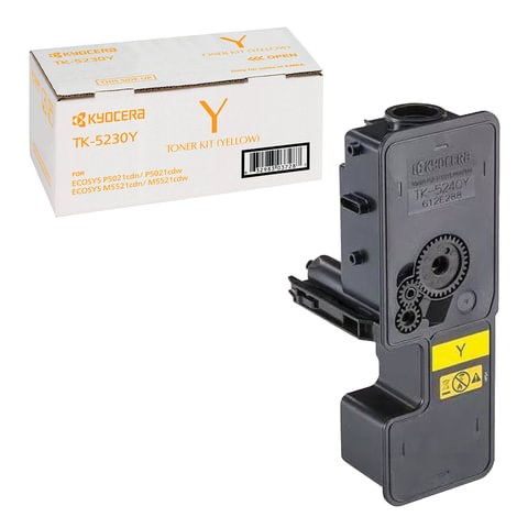 Тонер-картридж KYOCERA (TK-5230Y) ECOSYS P5021cdn/cdw/M5521cdn/cdw, желтый, ресурс 2200 стр., оригинальный, 1T02R9ANL0 320857 - фото 285642