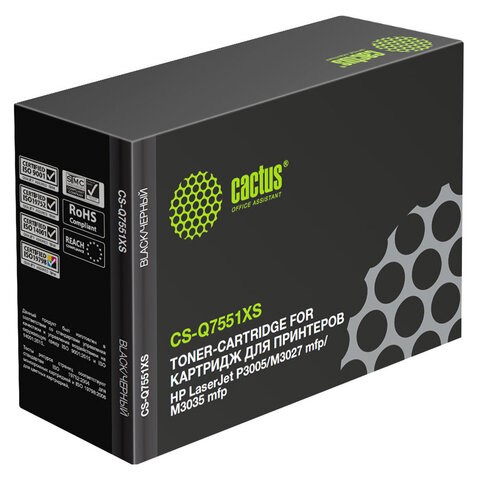 Картридж лазерный CACTUS (CS-Q7551XS) для HP LaserJet М3035/3027/P3005, ресурс 13000 страниц 361975 - фото 285872