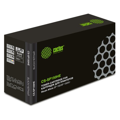 Картридж лазерный CACTUS (CS-SP150HE) для RICOH SP150/SP150w/SP150SU/SP150SUw, ресурс 1500 стр. 362962 - фото 285909