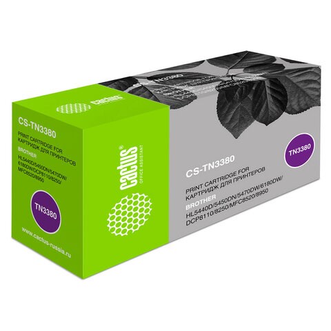 Картридж лазерный CACTUS (CS-TN3380) для BROTHER HL-5450DNR/5470DWR/DCP-8110DN, ресурс 8000 стр. 362687 - фото 285924