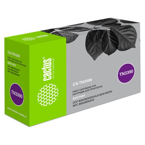 Картридж лазерный CACTUS (CS-TN3390) для BROTHER HL-6180DW/DCP-8250DN, ресурс 12000 стр. 362696 - фото 285925