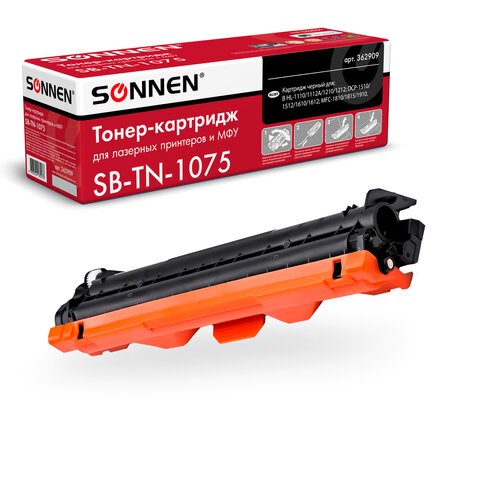 Картридж лазерный SONNEN (SB-TN1075) для BROTHER HL-1110R/1112R/DCP-1512/MFC-1815, ВЫСШЕЕ КАЧЕСТВО, ресурс 1000 стр., 362909 362909 - фото 286132