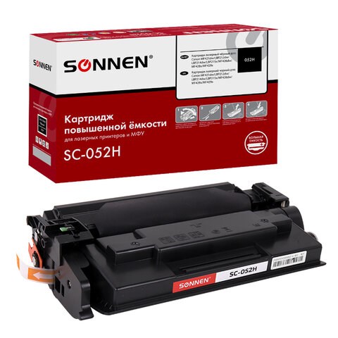 Картридж лазерный SONNEN (SC-052H) для CANON MF421dw/426dw/428x/LBP212dw/214dw, ресурс 9200 стр., 364089 364089 - фото 286146