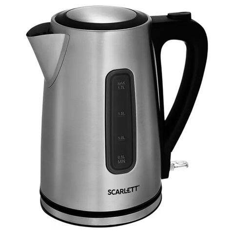 Чайник SCARLETT SC-EK21S13, 1,7 л, 2200 Вт, закрытый нагревательный элемент, стальной 457208 - фото 292518