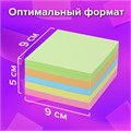 Блок для записей BRAUBERG в подставке прозрачной, куб 9х9х5 см, цветной, 122226 122226