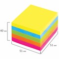 Блок самоклеящийся (стикеры), BRAUBERG, НЕОНОВЫЙ, 51х51 мм, 400 листов, 5 цветов, 122857 122857