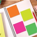 Блок самоклеящийся пластиковый (стикеры) 4 цвета BRAUBERG MULTI COLOUR 76х76 мм, 100 листов, 115208 115208