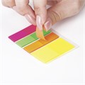 Закладки клейкие неоновые BRAUBERG, 45х12 мм 3 цвета + 45х26 мм 1 цвет, 100 штук (4 цвета x 25 листов), 126698 126698