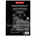 Фотобумага PREMIUM суперглянцевая, А4, 260 г/м2, односторонняя, 20 листов, BRAUBERG, 364004 364004