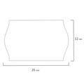Этикет-лента 26х12 мм, волна, белая, комплект 5 рулонов по 800 шт., BRAUBERG, 123576 123576