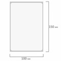 Этикетка ТермоЭко (100х150 мм), 300 этикеток в ролике, прозрачная подложка из пленки, светостойкость до 2 месяцев, 114510, 54165 114510