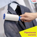 Ролик для чистки одежды / мебели от шерсти, ворсинок, пыли, волос + 4 сменных блока по 50 листов, суперлипкий, LAIMA, 608383 608383