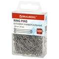 Булавки универсальные с головками-петельками BRAUBERG, 30 мм, 500 штук, в пластиковой коробке, 271319 271319