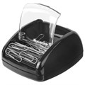 Скрепочница магнитная BRAUBERG с 30 скрепками, роликовый механизм подачи, черная, 225188 225188