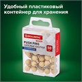 Силовые кнопки-гвоздики BRAUBERG WOOD, деревянные (шарики), 50 штук, 10 мм, 272761 272761