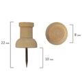 Силовые кнопки-гвоздики BRAUBERG WOOD, деревянные, 30 штук, 10 мм, 272759 272759