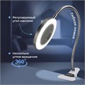 Лупа настольная на прищепке с LED-ПОДСВЕТКОЙ, диаметр 75 мм, увеличение 3, BRAUBERG, 455931 455931