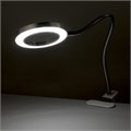 Лупа настольная на прищепке с LED-ПОДСВЕТКОЙ, диаметр 75 мм, увеличение 3, BRAUBERG, 455931 455931