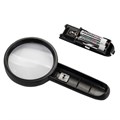 Лупа просмотровая BRAUBERG, С ПОДСВЕТКОЙ, диаметр 75 мм, увеличение 3, корпус черный, 454130 454130