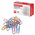 Скрепки BRAUBERG, 28 мм с цветными полосками, 100 шт., в картонной коробке, 221534 221534