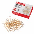 Скрепки BRAUBERG, 28 мм, золотистые, 100 шт., в картонной коробке, 221529 221529