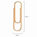 Скрепки BRAUBERG, 28 мм, золотистые, 100 шт., в картонной коробке, 221529 221529