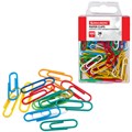 Скрепки BRAUBERG, 28 мм, цветные, 100 шт., в пластиковой коробке, 221111 221111