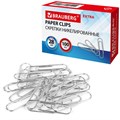 Скрепки EXTRA BRAUBERG 28 мм никелированные 100 штук, 271312 271312