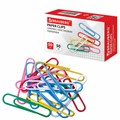 Скрепки большие 50 мм, цветные, 50 шт., в картонной коробке, BRAUBERG, 221533 221533
