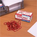Скрепки ОФИСМАГ, 25 мм, красные, 100 шт., в картонной коробке, 226245 226245