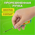 Шило с ушком, общая длина 145 мм, d=3 мм, прорезиненная ручка, STAFF, 238114 238114