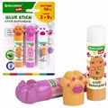 Клей-карандаш "Лапки" Cat Paw, 9 г, фигурный колпачок, 3 шт. на блистере, BRAUBERG KIDS, 271982 271982
