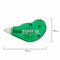 Корректирующая лента STAFF EVERYDAY, 5 мм х 3 м, корпус зеленый, механизм перемотки, блистер, 226810 226810