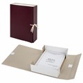 Короб архивный (240х330 мм), 80 мм, 2 завязки, бумвинил, до 700 листов, бордовый, STAFF, 126900 126900