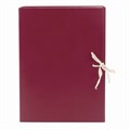 Короб архивный А4 (240х330 мм), 100 мм, 2 завязки, бумвинил, до 900 листов, бордовый, BRAUBERG, 122805 122805