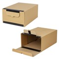 Короб архивный на липучке 380х285х170 мм, гофрокартон, до 1700 л., STAFF, 112161 112161