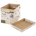 Короб для хранения из микрогофрокартона 380х280х315 мм, КОМПЛЕКТ 3 ШТ., BRAUBERG HOME "Газета", 271822 271822