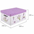Короб для хранения из плотного микрогофрокартона 330х250х185 мм, КОМПЛЕКТ 4 шт., BRAUBERG HOME "Лаванда", 271813 271813