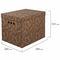 Короб для хранения из плотного микрогофрокартона 380х280х315 мм, КОМПЛЕКТ 3 шт., BRAUBERG HOME "Узор", 271824 271824