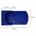 Короб архивный 330х245х70 мм, пластик, разборный, до 600 листов, синий, 0,9 мм, BRAUBERG EXTRA, 272893 272893
