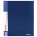 Папка на 4 кольцах, ширина 40 мм, BRAUBERG EXTRA, до 300 листов, СИНЯЯ, 0,8 мм, 270548 270548