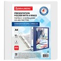Папка ПАНОРАМА на 4 кольцах, ПРОЧНАЯ, картон/ПВХ, BRAUBERG "Office", БЕЛАЯ, 65 мм, до 400 листов, 271852 271852